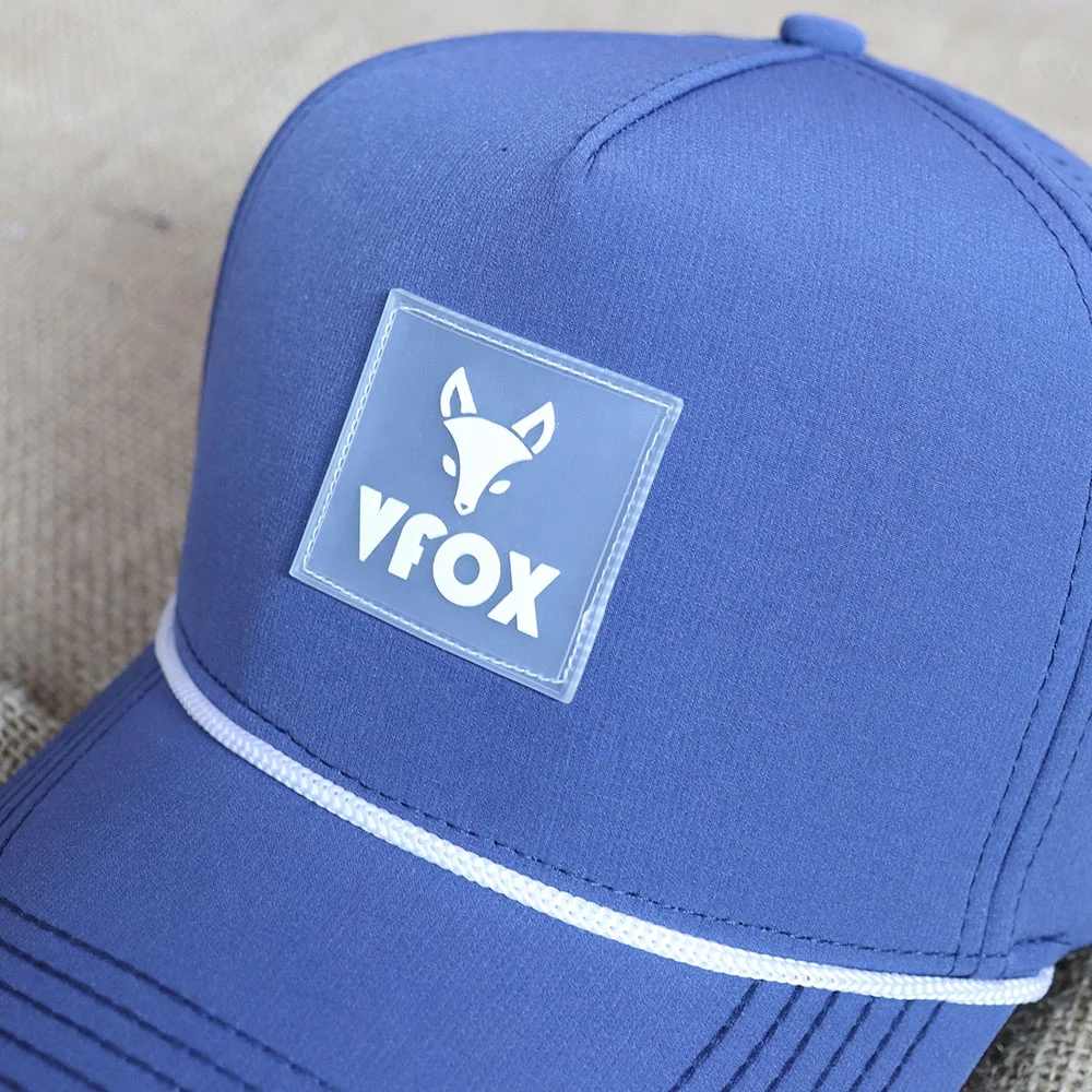 New fashion custom patch logo 5 panel waterproof polyester Sports Golf cap Laser cut perforated rope baseball cap