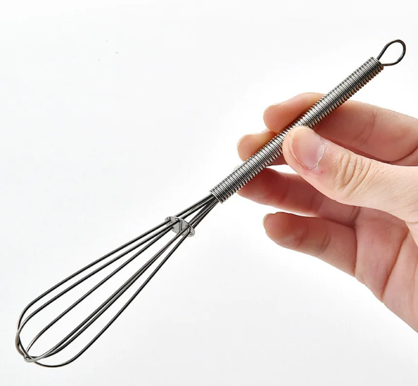 5 / 7 / 8 / 10 inch mini beater Milk Coffee Egg foam maker spring handle stainless steel whisk
