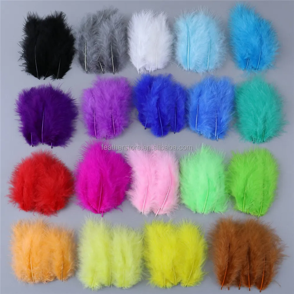 Colorful Turkey Marabou Feathers for DIY Christmas Decorations Cheap Sale Ostrich Material Dye-Patterned for Carnival Use