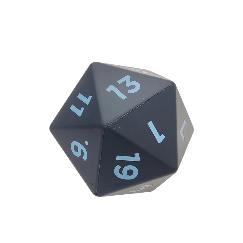 Manufacture Custom 20 Sided Anti Stress Board Game Dice D20 PU Foam Dice