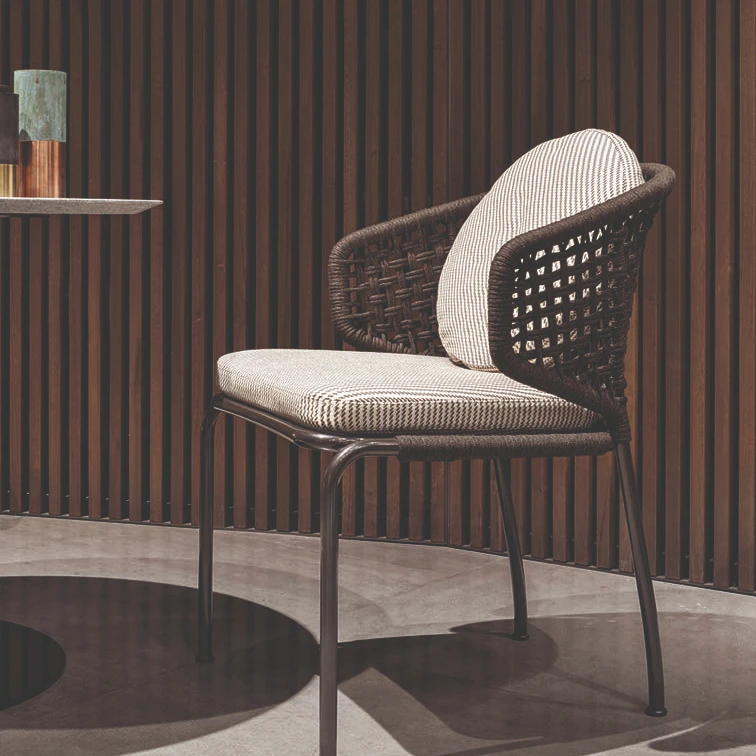 High End Restaurant Furniture Rattan Armrest Chair Exterior Arm Chairs
