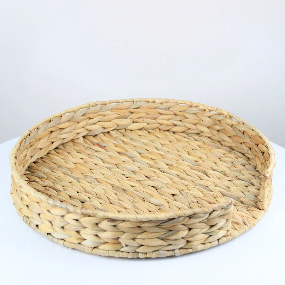 2023 Wholesale Natural Round Woven Placemats Seagrass Placemats Heat Resistant Rattan Placemat Set