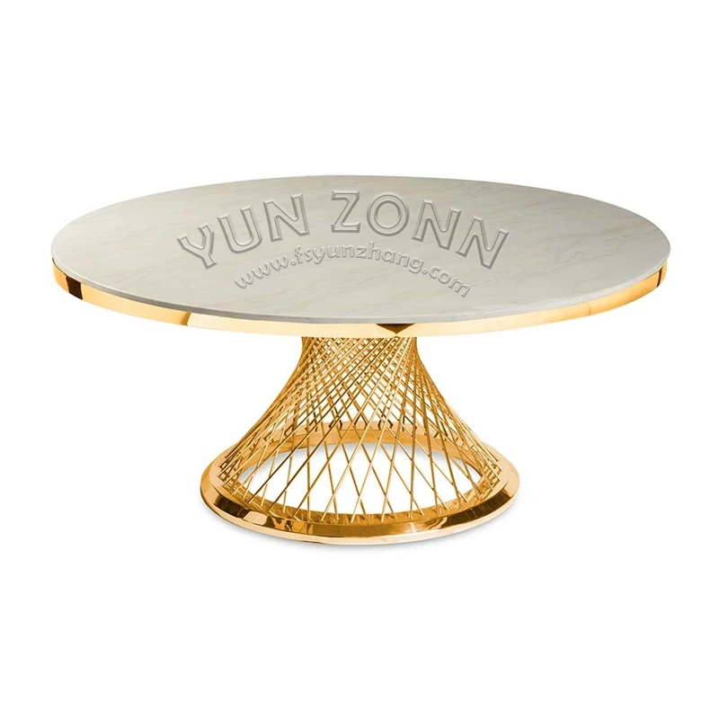 Metal Marble Dining Table Marble Living Room Furniture Home Furniture Modern Stone / Marble Silver Stainless Steel 15-20days