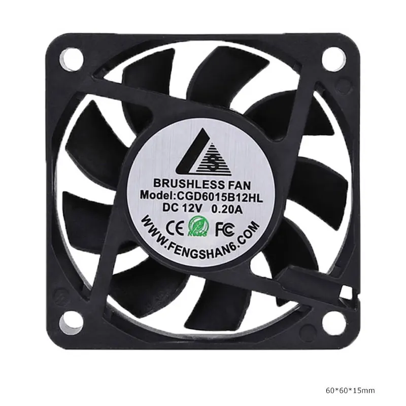 60mm IP55 IP65 IP66 IP67 IP68 Waterproof Fan 6015 5V 12V 24V Axial Flow Fan 60x60x15mm Dc Brushless Cooling Fan