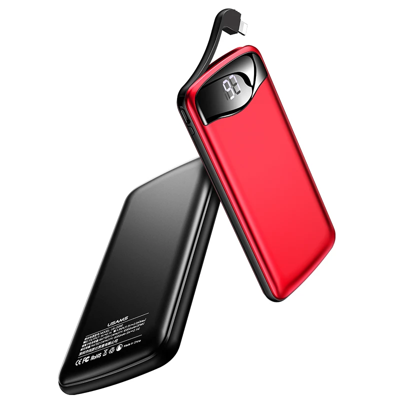 USAMS 2019 новейшее мини powerbank зарядное устройство dual usb 10000 мАч powerbank