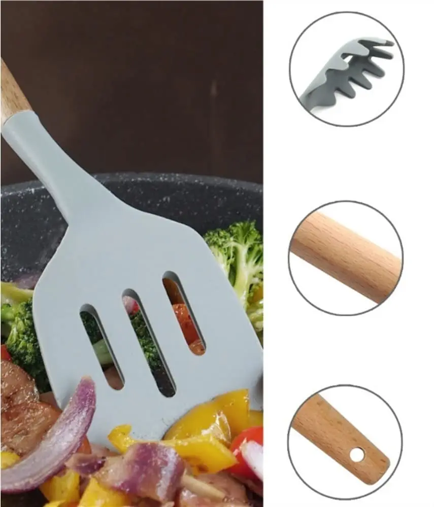 Wholesale Tools Restaurant Kitchen Gadgets Cuisine home Utensils 12pcs Kitchen Accessories 2023 Silicone Cooking Utensil Set