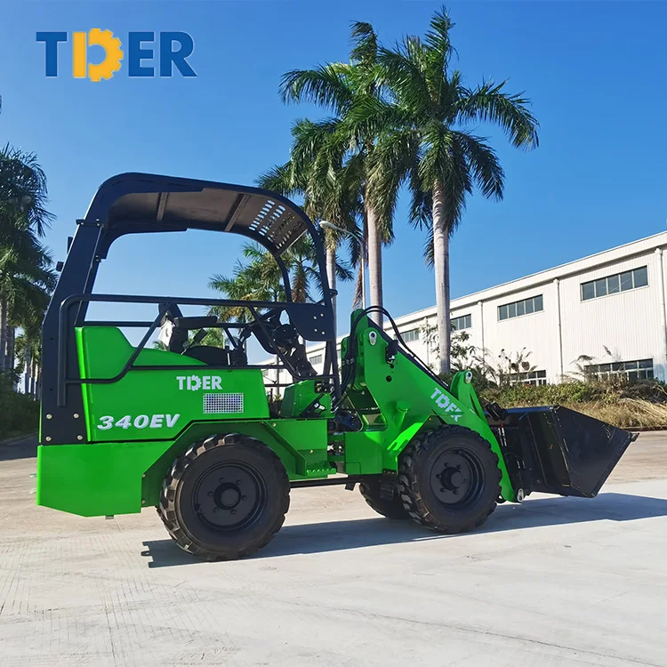 TDER electric wheel loader 900kg 1500kg 0.9 ton 1.5 ton  electric front end loader for garden tractor