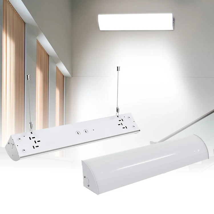 DLC ETL Certified 2FT 4FT Power Selectable 10V Dimmable Suspended Commercial Ceiling Linear Light