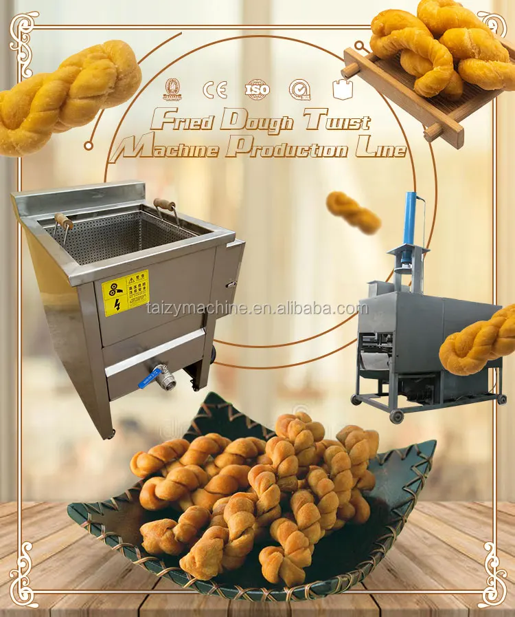 china supplier soft pretzel maker vacuum frying machine fried dough twist machine price