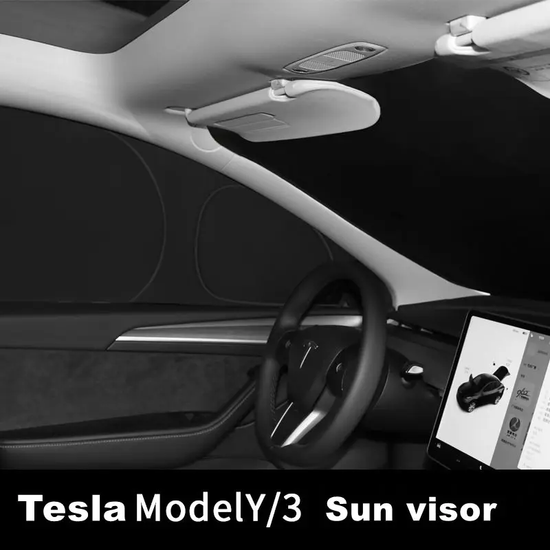 2024 New auto accessories sun uv protection full set 7pcs car window sunshade for tesla model 3 and y