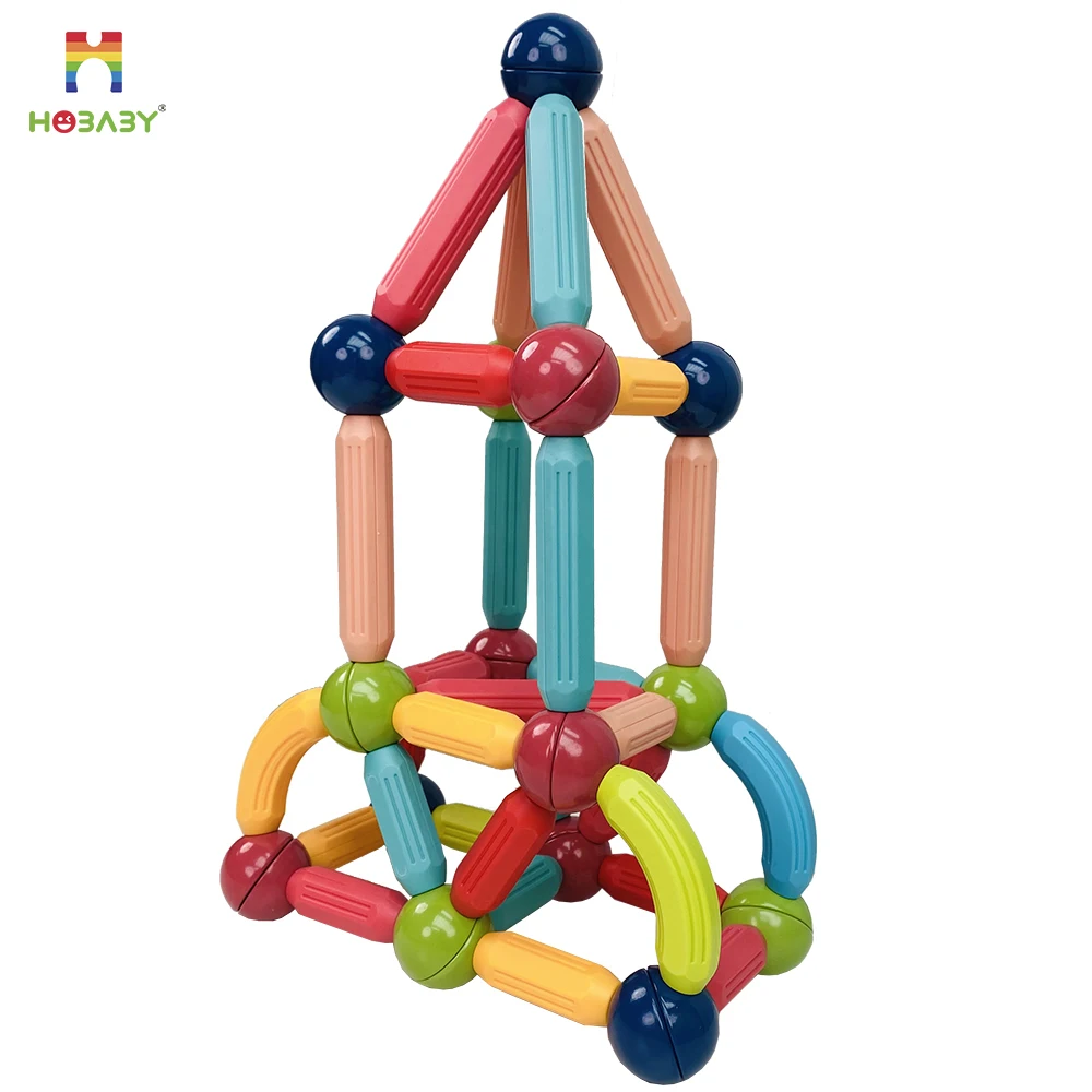100pcs Magnetic Building Blocks Magnet sticks and balls educational toys