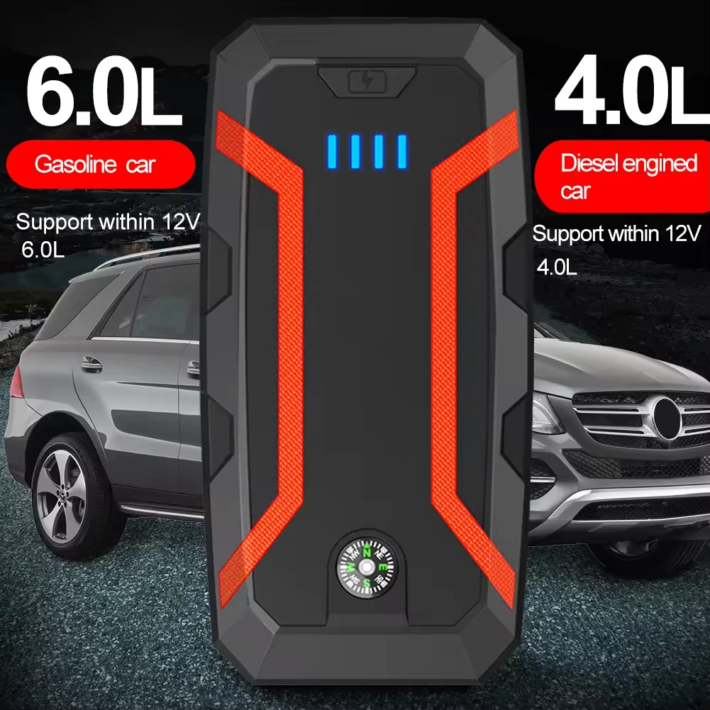 Портативный 12000 мАч Power Bank пусковое устройство воздушный насос и компрессор автомобильный для наружного освещения