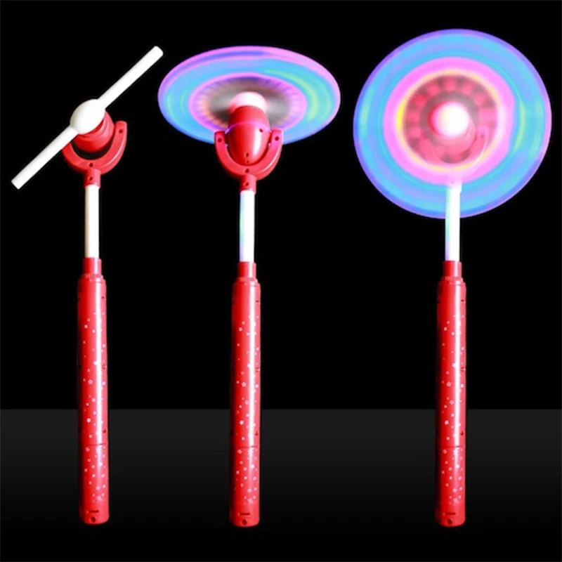 LED glowing windmills light up toys spinner wand led rainbow spinning super flashing windmill for kids