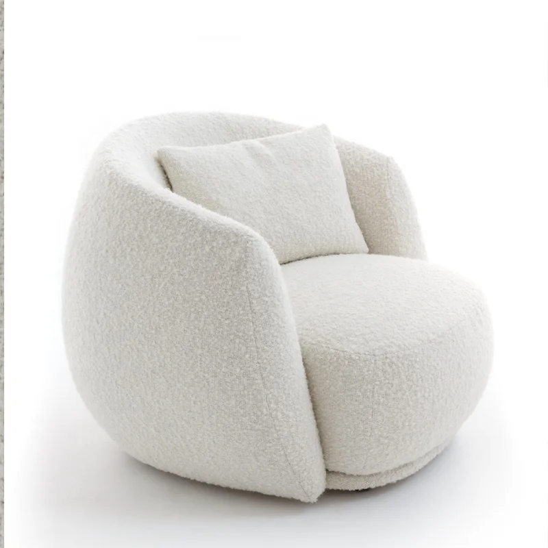 Modern fabric round couch arc creative stitching 4-seater sofa Villa home office hotel lobby Design Sectional Sofa