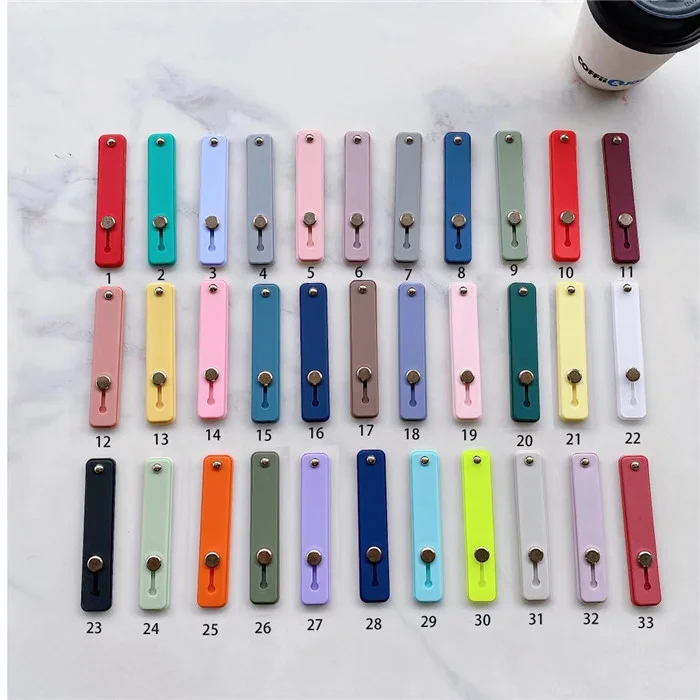 Candy color Universal Push Pull finger Stand Grip Silicon Ring Wrist Band Strap Mobile Phone Holder