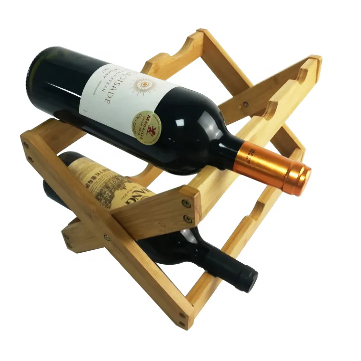 Домашний декор, столешница Weinregal, 6 бутылок, компактный держатель, складной дисплей, Бамбуковая Винная стойка