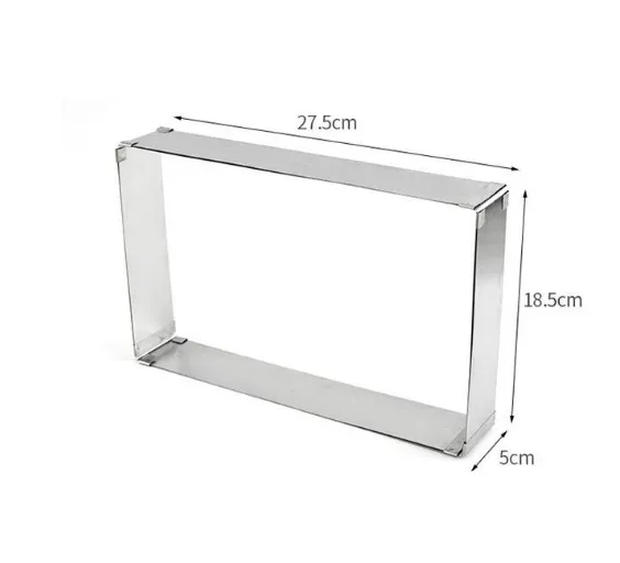 Stainless steel adjustable square mould cake cutter for baking