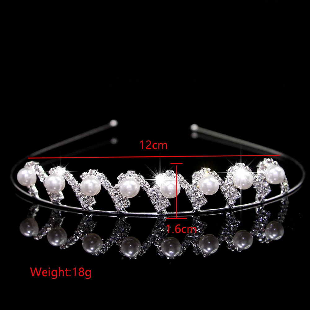 Wholesale Brass Claw Crystal Rhinestone Kids Tiara Headband Princess Elegant Girls Crown for  Bridal Wedding Prom Birthday Party