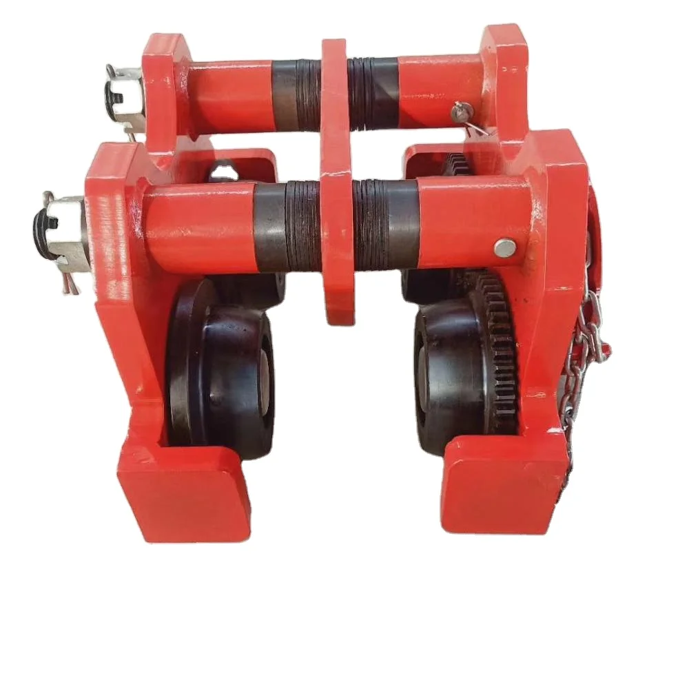 1 Ton crane Hand manual Push Track monorail  Roller Plain Trolley for hoist