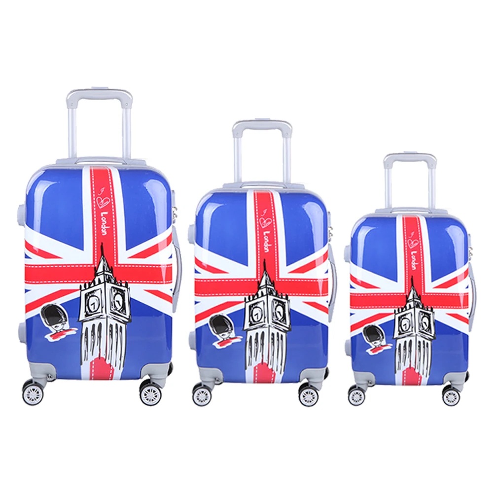 Fashion design 3 pieces pc travel bags luggage set trolley luggage bag case for traveling
