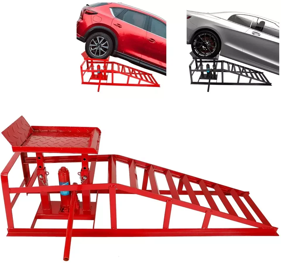 Car Ramp Car Lift Service Ramps Truck Trailer Garage Height Hydraulic Vehicle Ramps Double Cylinder Hydraulic Lift Tools