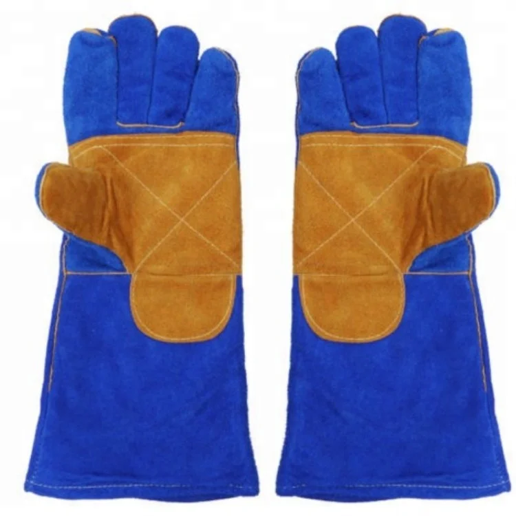 Soft Welding Leather Plus Gloves Heat Shield Grilling Cover Guard Safe Protect