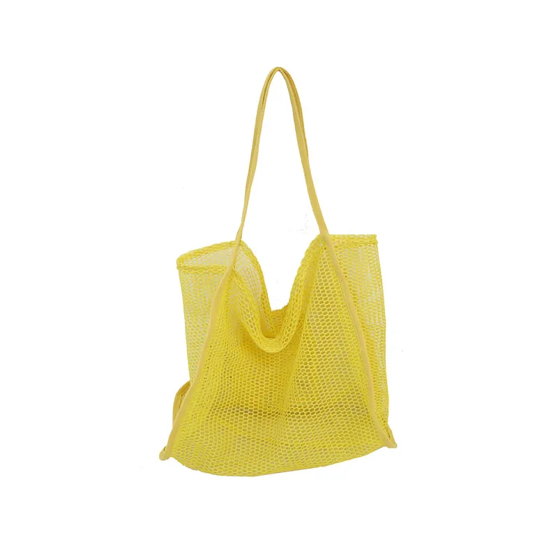 Повседневная сетчатая вместительная сумка на одно плечо, лидер продаж, мягкая сумка-тоут для женщин