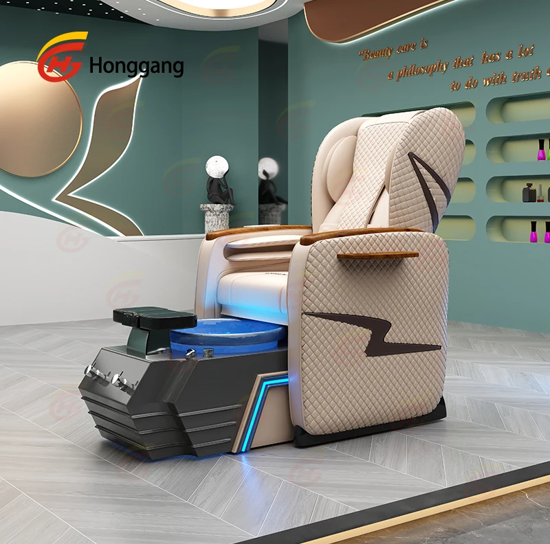 Luxury European touch foot therapy chair with water pipe, suitable for beauty salons