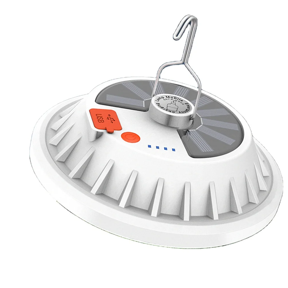 
100W Ultra-thin solar USB rechargeable LED camping light super bright portable bulb can remote control light Emergency Lanterns 