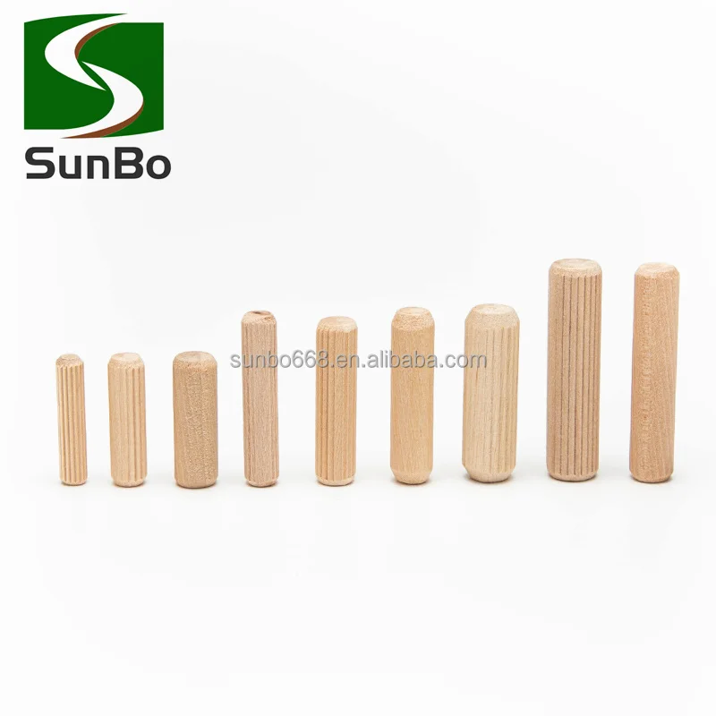 Cheap Price  Wood Dowel Pins  Furniture Connecting Wood Screw  Wooden Dowels   Fluted