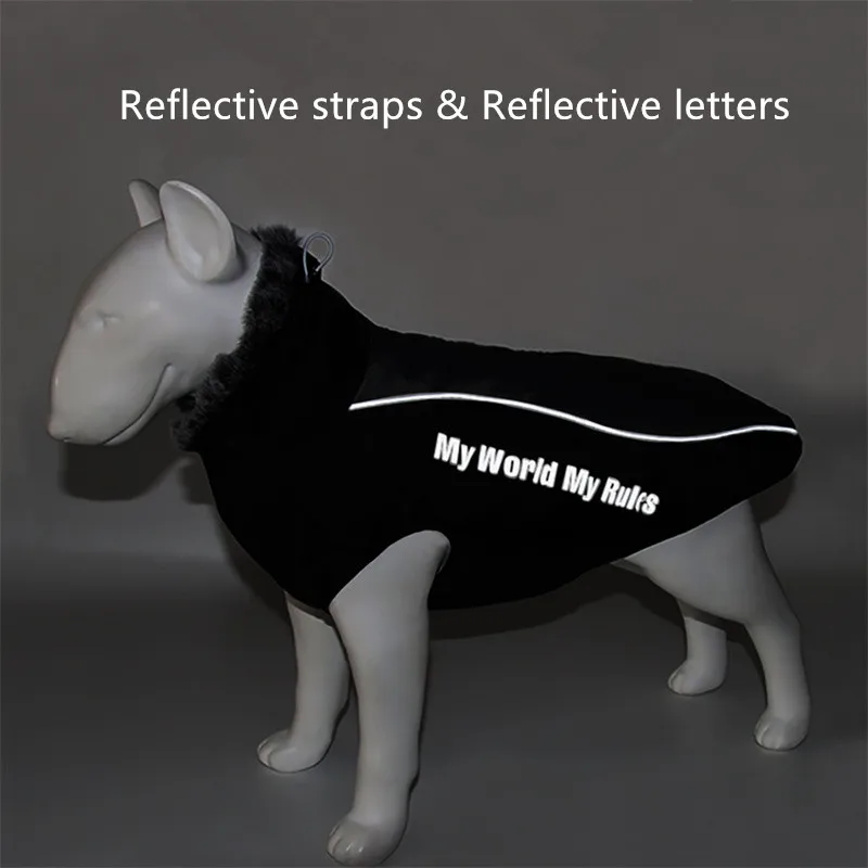 Water Resistant Windproof Cold Weather  Reflective Dog Winter Vest Jacket clothing Snowsuit