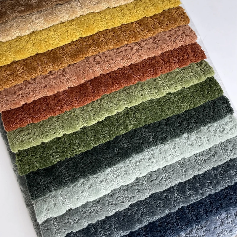 New listed high quality velvet jacquard home textile sofa fabric chenille fabric for sofa