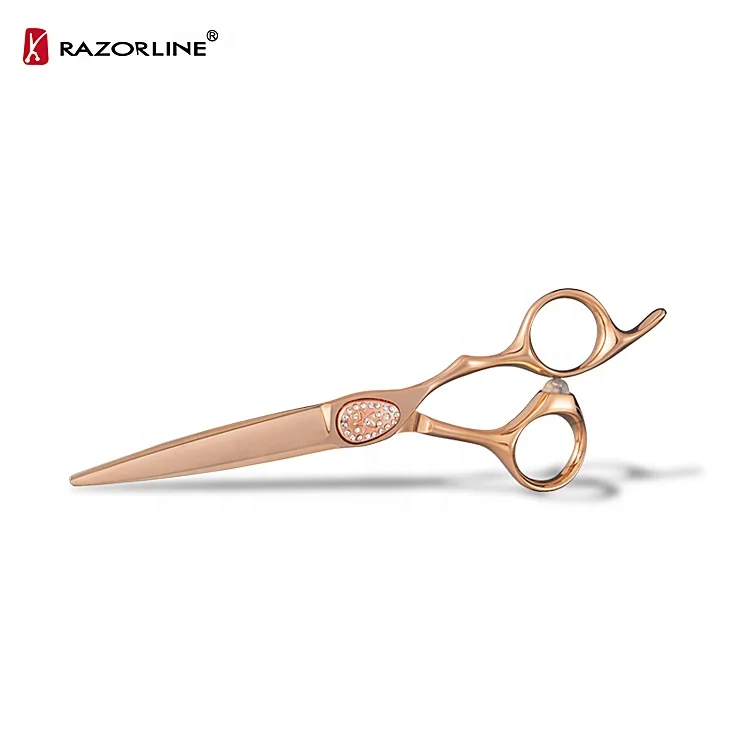 FX07RG Christmas Gift Art Tools SUS 440C Stainless Steel Hair Scissors Sharp Hairdressing Cutting Scissors
