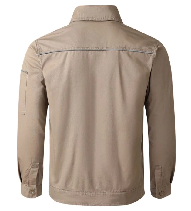 Cotton long sleeve shirt male summer welder wear anti-ironing labor protection suit shirt coat