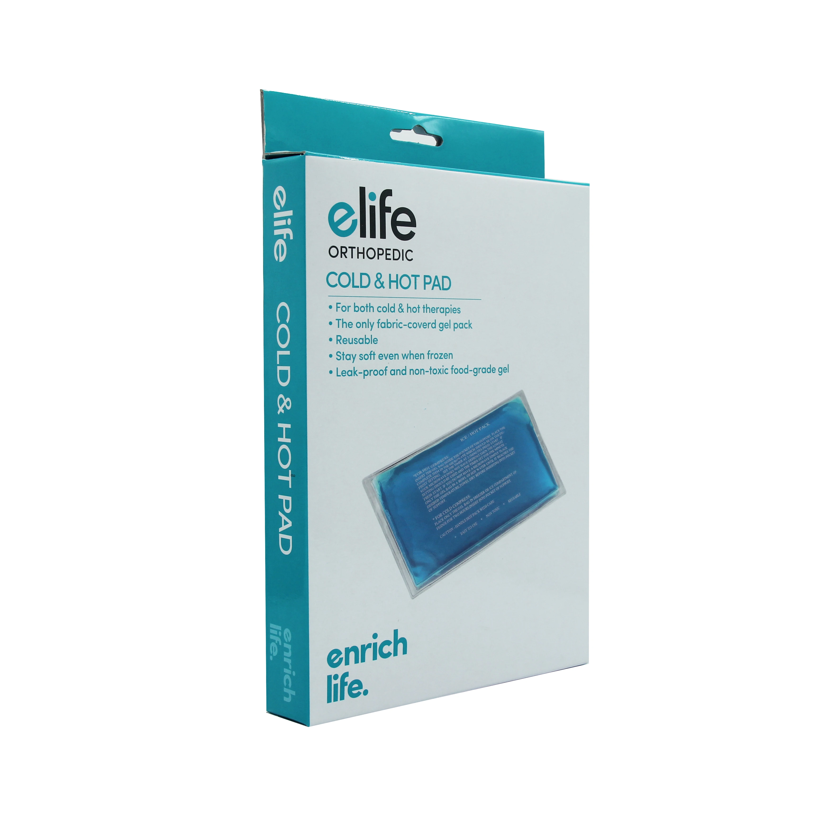 E-Life E-IP002 Factory Supply Reusable Ice Bag Heat Therapy Wrap First Aid Hot Cold Gel Pack for Pain Relief