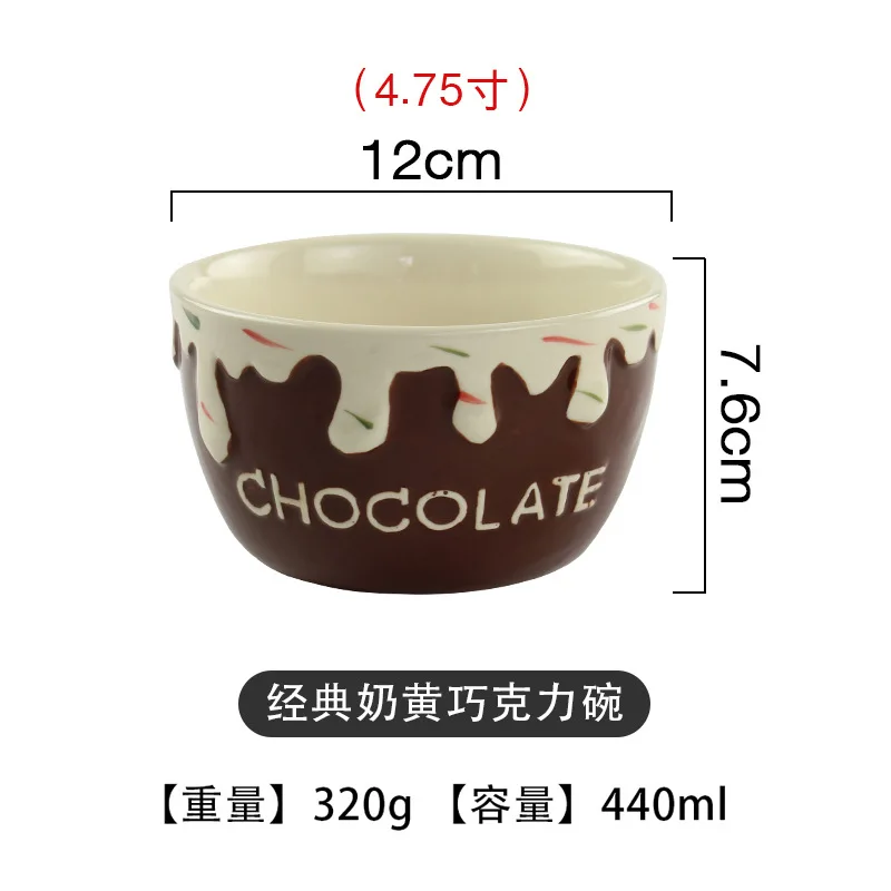 Cute design strawberry porcelain tableware set creative household dishes soup bowl salad bowl dessert breakfast bowl