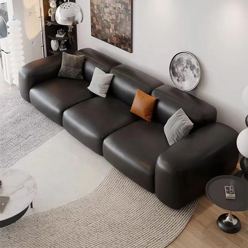 Italian leather sofas sectional button tufted style 7 10 seater luxury modern L shape couch sofa living room furniture