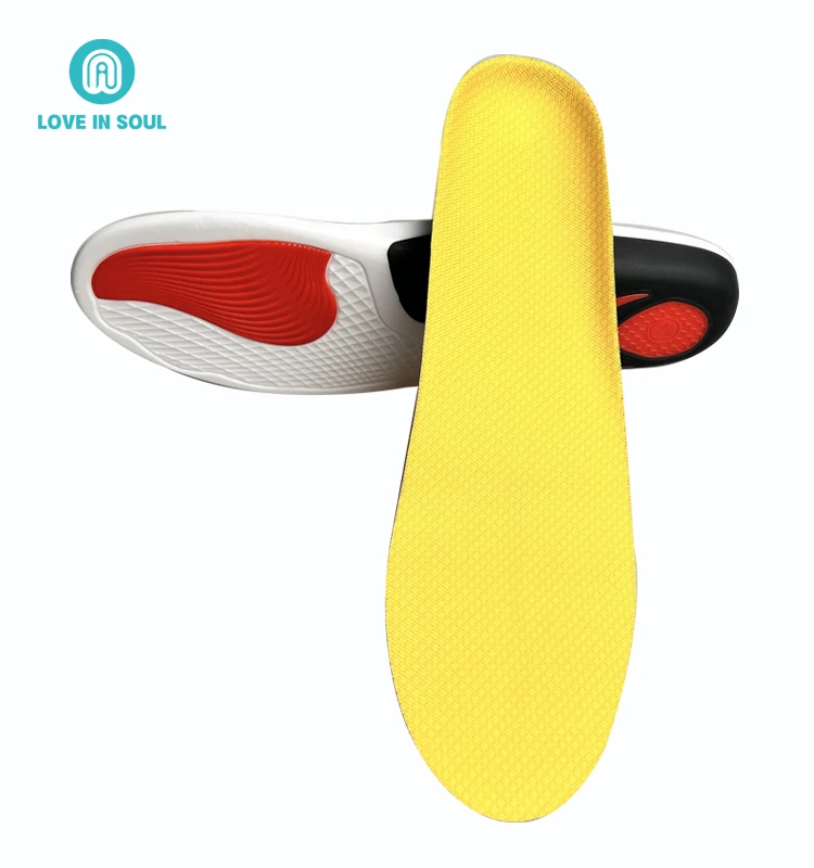 Premium Orthotic Arch Support Insole Flat foot Insole PU Gel Shock Absorption Light Comfort Sport Insole For Basketball Shoes