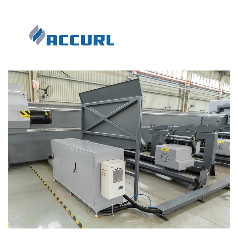 ACCURL Affordable Tubeline 10000W Fiber Laser Pipe Cutting Machine / Fiber Laser Cutter Tube