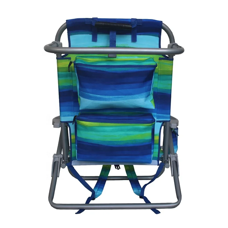 QUAWE metal outdoor portable backpack tommy bahama heavy duty iron commercial beach chair foldable beach lounge chair