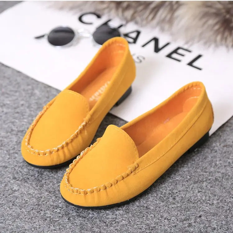 2022 Wholesale Fashion Ladies Casual Dress Shoes Women Comfortable Slip On Leather Ballet Shoes Soft Classic Round Toe Flats