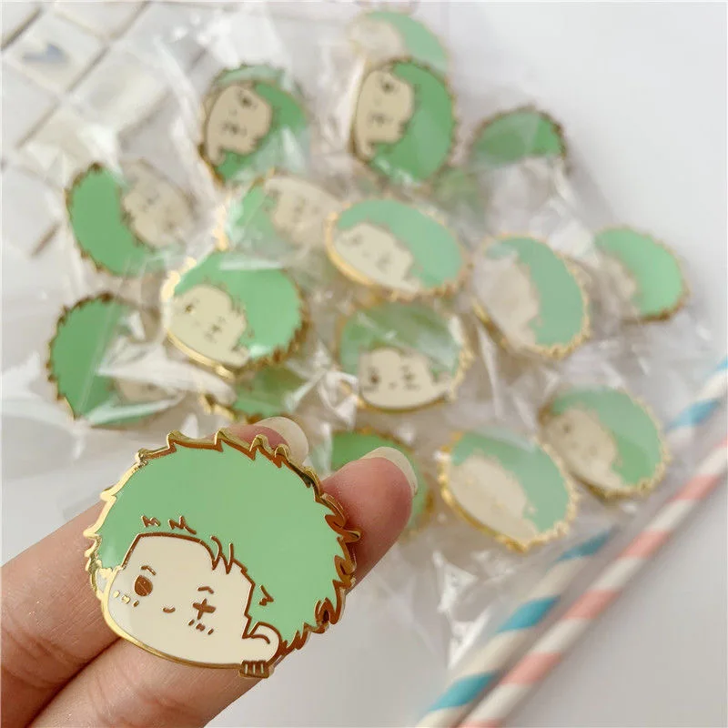 High Quality Animation Wearable Pirate King Cute Lapel Metal Badge Pin