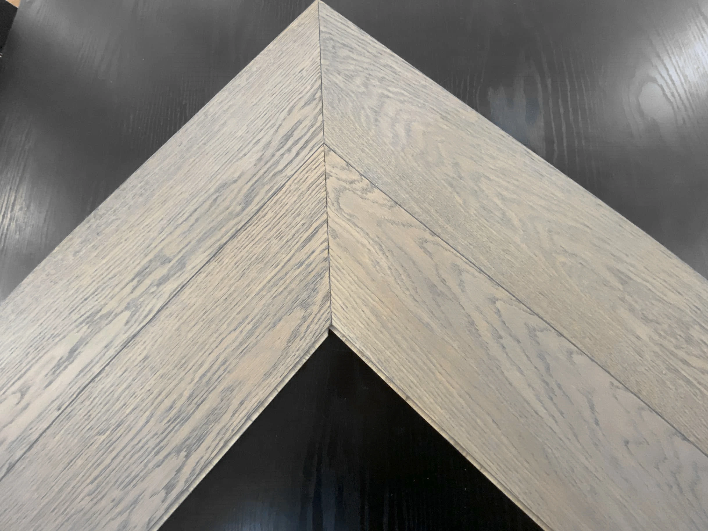classical 60 degree selected grade greyish oak chevron parquet flooring