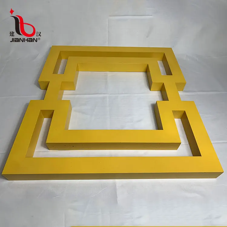 customized yellow exterior aluminum curtain wall panel laser cut wall art aluminium panel