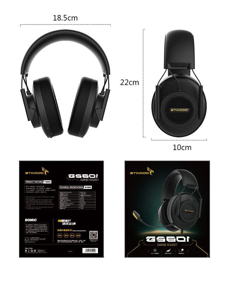 Новое поступление Somic GS601 Hifi открытая акустическая музыка игровая прямая трансляция гарнитура с микрофоном 3 5 мм PS4 PS5 XBOXONE наушники
