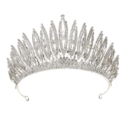 Princess bride crown in Europe and the baroque crown luxury atmosphere alloy diamond crown hair band