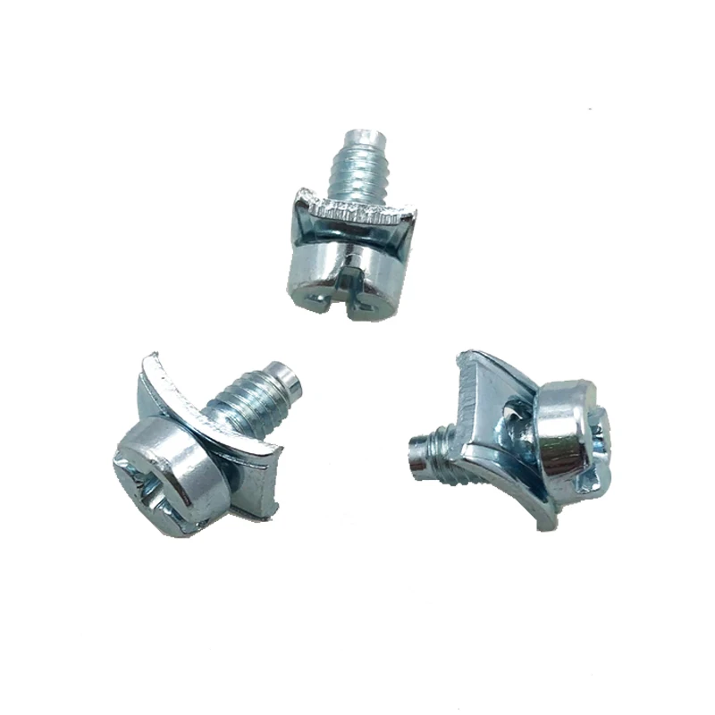 M4x8 Zinc Coating Iron Cheese Head Terminal Screws With Saddle Clamp For Wiring Terminals