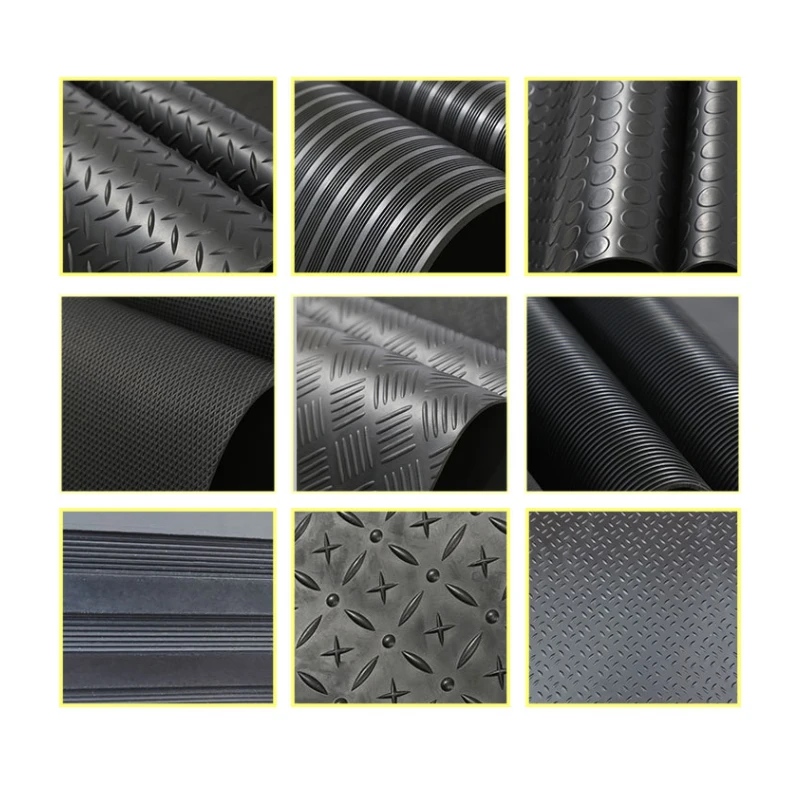 3-6mm Outdoor Fire Proof Floor Protection Checker Plate Rubber Matting