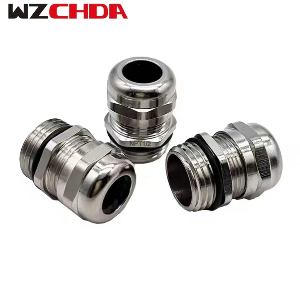 WZCHDA M20 Brass Cable Gland Nickel Plated Brass High Quality Waterproof IP68 Metal Joints Cable Range 6~12mm or 7~14mm OEM