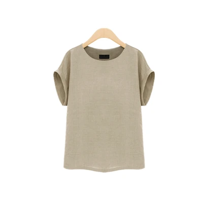 
New classic short-sleeved shirt linen polyester bulk tshirts blank t shirts for women 